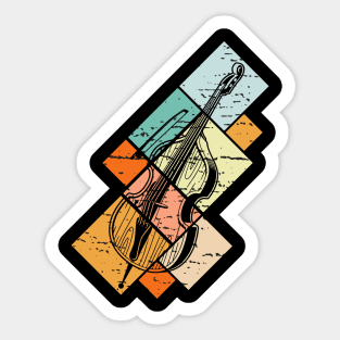 Retro Violin Design T-Shirt Sticker